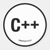 C++-Sticker Ronde Sticker (Voorkant)