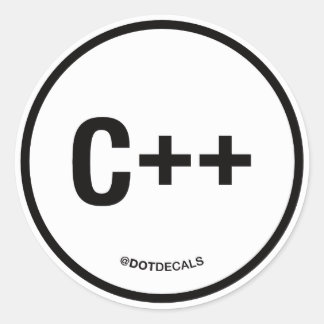 C++-Sticker Ronde Sticker