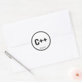 C++-Sticker Ronde Sticker (Envelop)