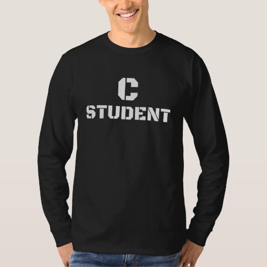 C Student Gift voor Middle High-school & College S T-shirt (Voorkant)
