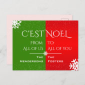 C-toets / van ons naar u feestdagenkaart (Voorkant / Achterkant)