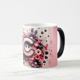 C Valentine Alphabet 3D Magische Mok