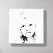 C Vector in zwart-wit Canvas Afdruk (Voorkant)