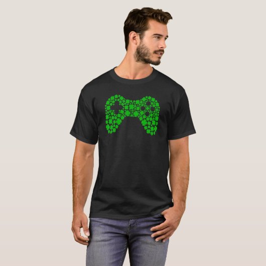 C Videospelcontrollers St Patrick's Day Boys Gam T-shirt (Voorkant volledig)