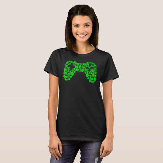 C Videospelcontrollers St Patrick's Day Boys Gam T-shirt (Voorkant volledig)