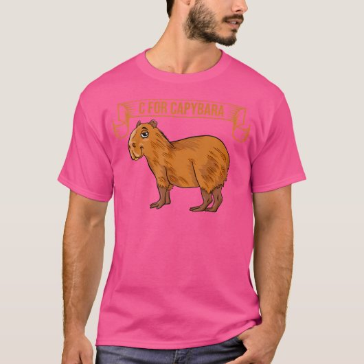 C voor Capybara Capy Birthday Cappybara Capybara T-shirt (Voorkant)