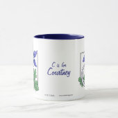 C voor Columbine Flower Monogram en Name Mok (Midden)