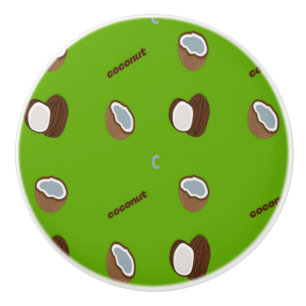 C voor kokosgroen keramische knop