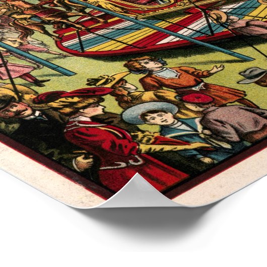  C.W. Parker Steam Riding Gallery Poster (Hoek)