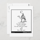 C was een kameel briefkaart (Voorkant / Achterkant)