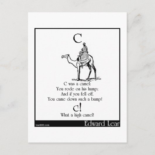 C was een kameel briefkaart (Voorkant)