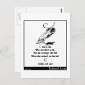 C was een kat briefkaart (Voorkant / Achterkant)