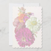 c_ZinniaGemengdeKleurenZinnia Boeket Gemengde Huwe Kaart (Achterkant)