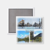 CA0028 Amerika, Canada, Banff, Bow River, Koelkast Magneet (Voorkant / Achterkant)