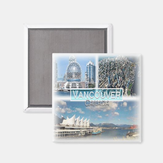 CA0031 Amerika, Canada, Vancouver, Koelkast Magneet (Voorkant / Achterkant)