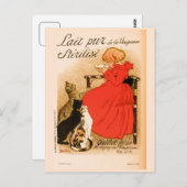 ca. 1890  Franse melkreclame Briefkaart (Voorkant / Achterkant)