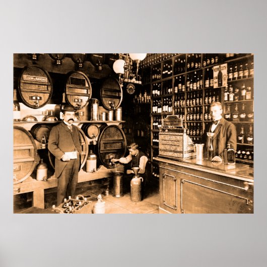 ca 1895 Stephan Liesting liquor store Holland Poster (Voorkant)