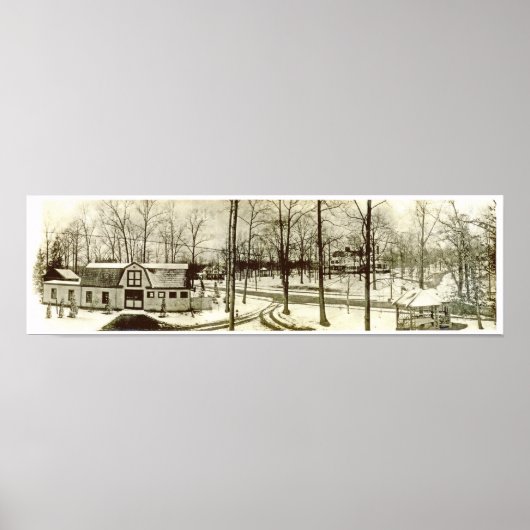 Ca. 1900 Highland Short Hills NJ Panorama Poster (Voorkant)