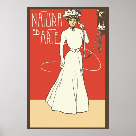 ca. 1900 Italiaanse Mode voor dames Poster (Voorkant)