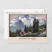 ca. 1900 Jungfrau Mountain Muerren Railroad Briefkaart (Voorkant / Achterkant)