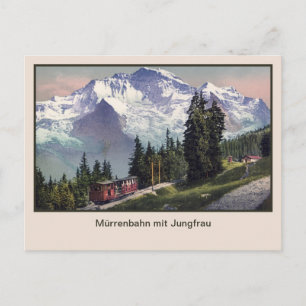 ca. 1900 Jungfrau Mountain Muerren Railroad Briefkaart