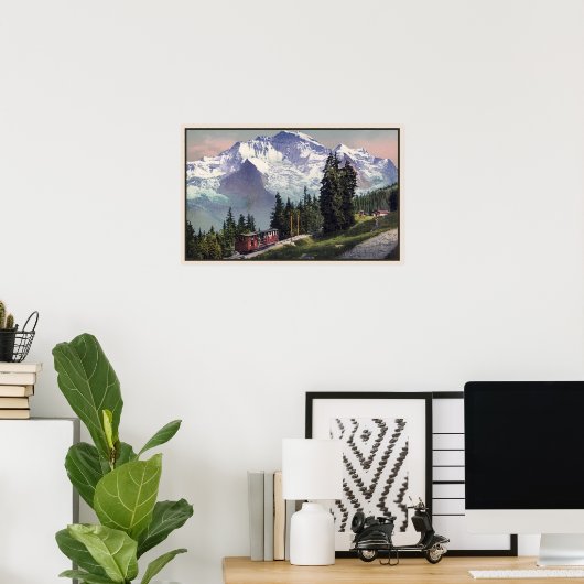 ca. 1900 Jungfrau Mountain Muerren Railroad Poster (Thuiskantoor)