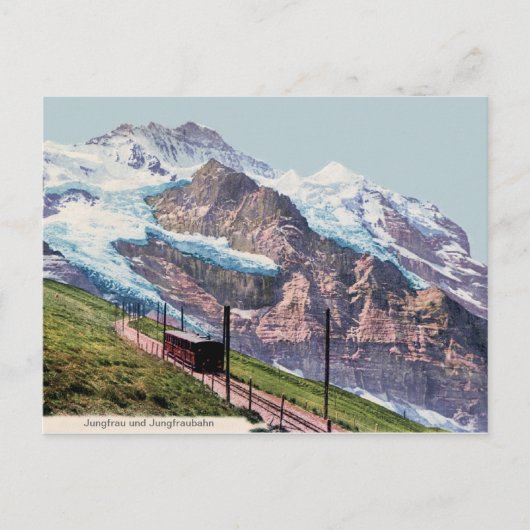 ca. 1900 Jungfrau Mountain Railroad Briefkaart (Voorkant)