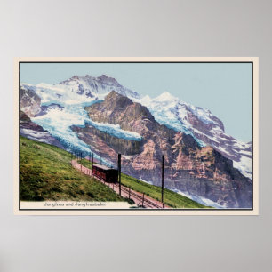 ca. 1900 Jungfrau Mountain Railroad Poster