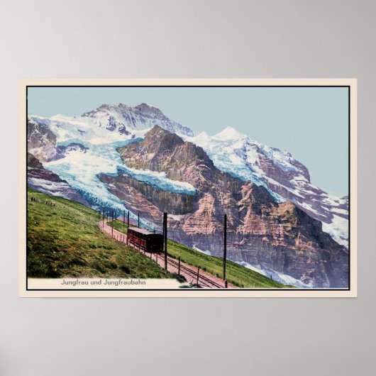 ca. 1900 Jungfrau Mountain Railroad Poster (Voorkant)