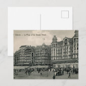 ca. 1900 Ostend Beach and Grands Hotels Briefkaart (Voorkant / Achterkant)