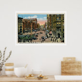 ca. 1900 Seattle First Avenue en Pioneer Square Poster (Keuken)