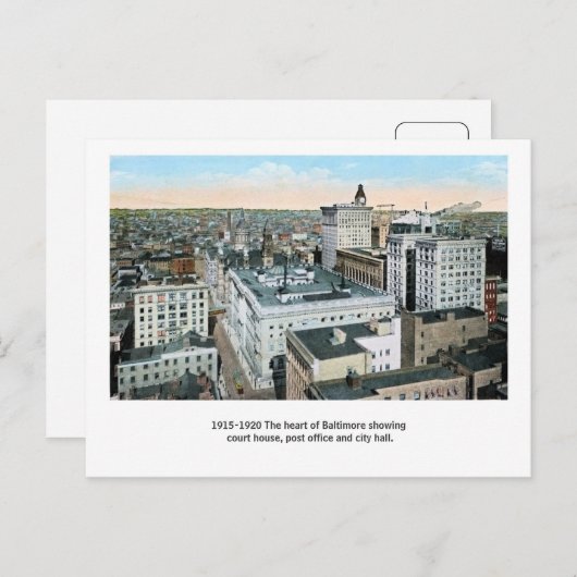  ca. 1920 Het hart van Baltimore Briefkaart (Voorkant / Achterkant)