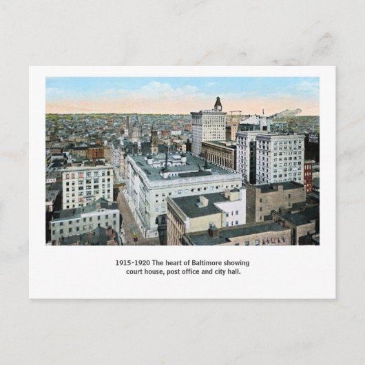  ca. 1920 Het hart van Baltimore Briefkaart (Voorkant)