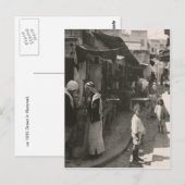 ca 1935 Street in Nazareth, groentenmarkt Briefkaart (Voorkant / Achterkant)