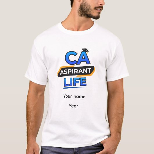 CA Aspirant Levens T-shirt – Indische Accountancy (Voorkant)