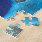 CA, Belize. Luchtfoto van Blue Hole (diameter Legpuzzel (Zijkant)