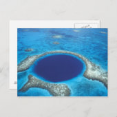 CA, Belize. Luchtvaartuig uitzicht van de blauwe h Briefkaart (Voorkant / Achterkant)