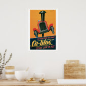 Ca-bloc" racebus -  Poster voor kunstafdrukken (Keuken)