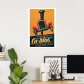 Ca-bloc" racebus -  Poster voor kunstafdrukken (Thuiskantoor)