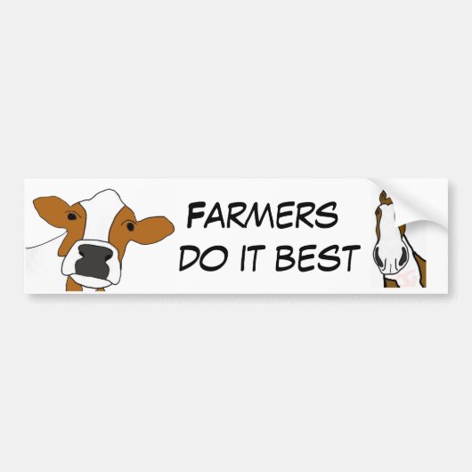 CA- Boeren doen het het Best Bumpersticker (Voorkant)
