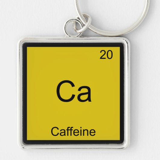 Ca - Caffeine Funny Chemistry Element Symbol T-shi Sleutelhanger (Voorkant)
