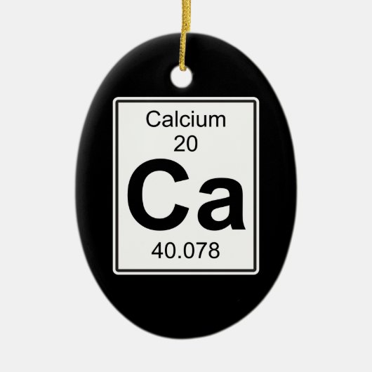 Ca - Calcium Keramisch Ornament (Voorkant)