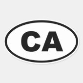 CA California Ovale Sticker (Voorkant)