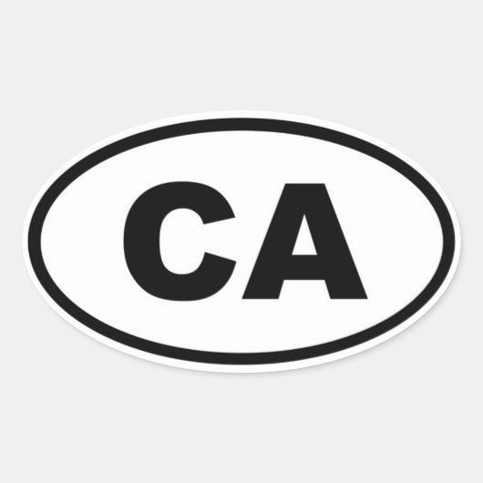 CA California Ovale Sticker (Voorkant)