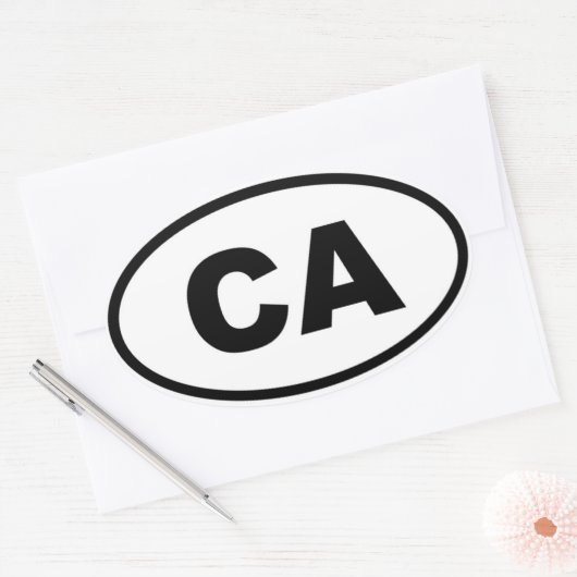 CA California Ovale Sticker (Envelop)