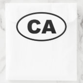 CA California Ovale Sticker (Tas)