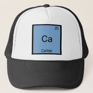 Ca - Cartier Grappige Chemie Elementsymbool T-shir Trucker Pet