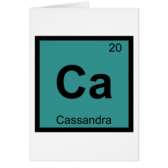 Ca - Cassandra Griekse scheikunde Periodiek Systee (Voorkant)