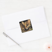 CA, Centraal Panama, Soberania NP, Margay 2 Vierkante Sticker (Envelop)