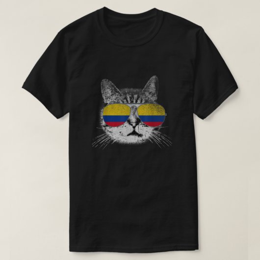 Ca Colombiaans vlagland Retro Funny Gif T-shirt (Design voorkant)